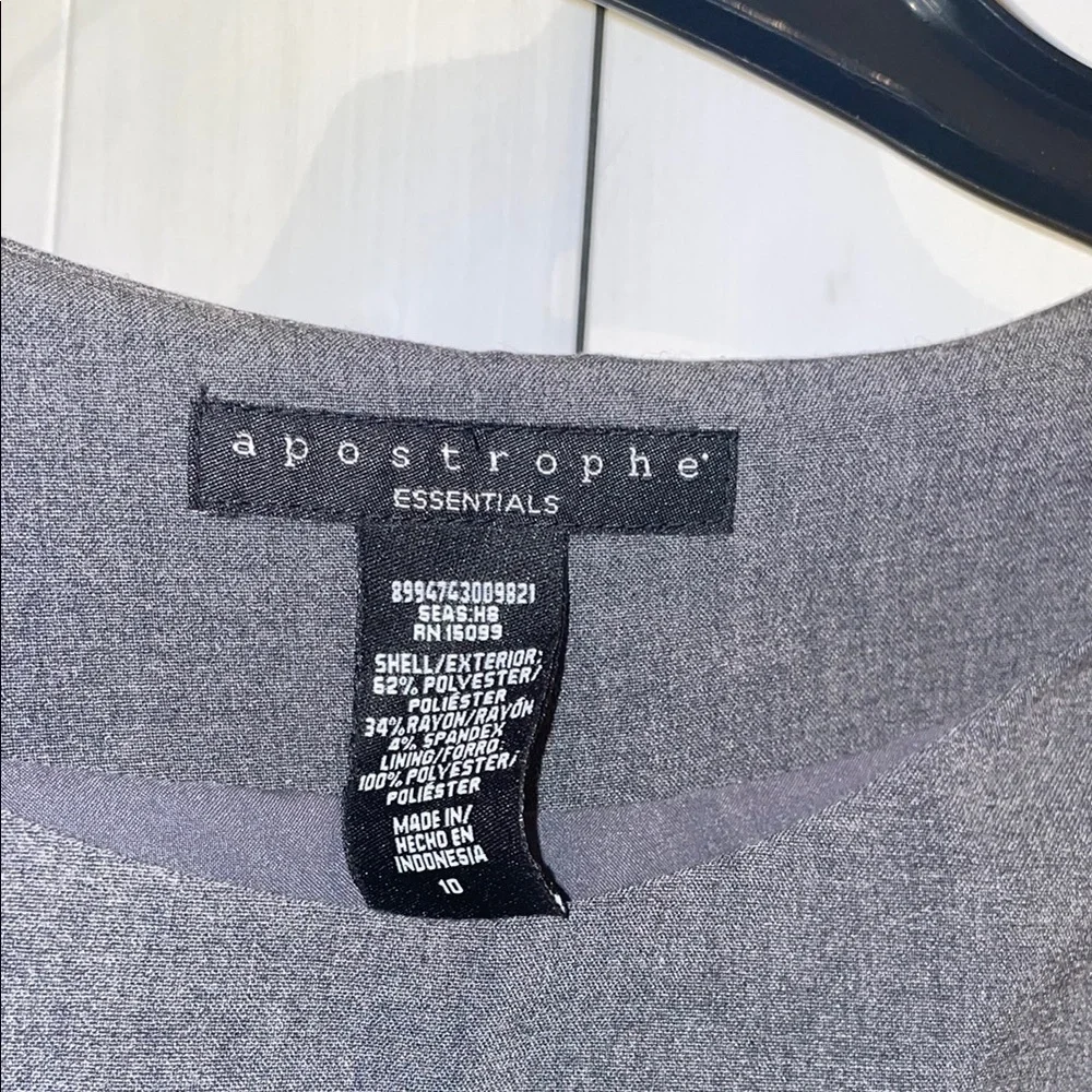 🛑SOLD🛑 Apostrophe Gray Sheath Dress. - Picture 3 of 9